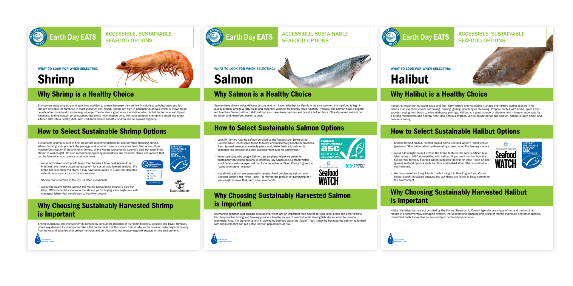 Seal Approved Meals Campaign Earth Day Eats Tip Sheets