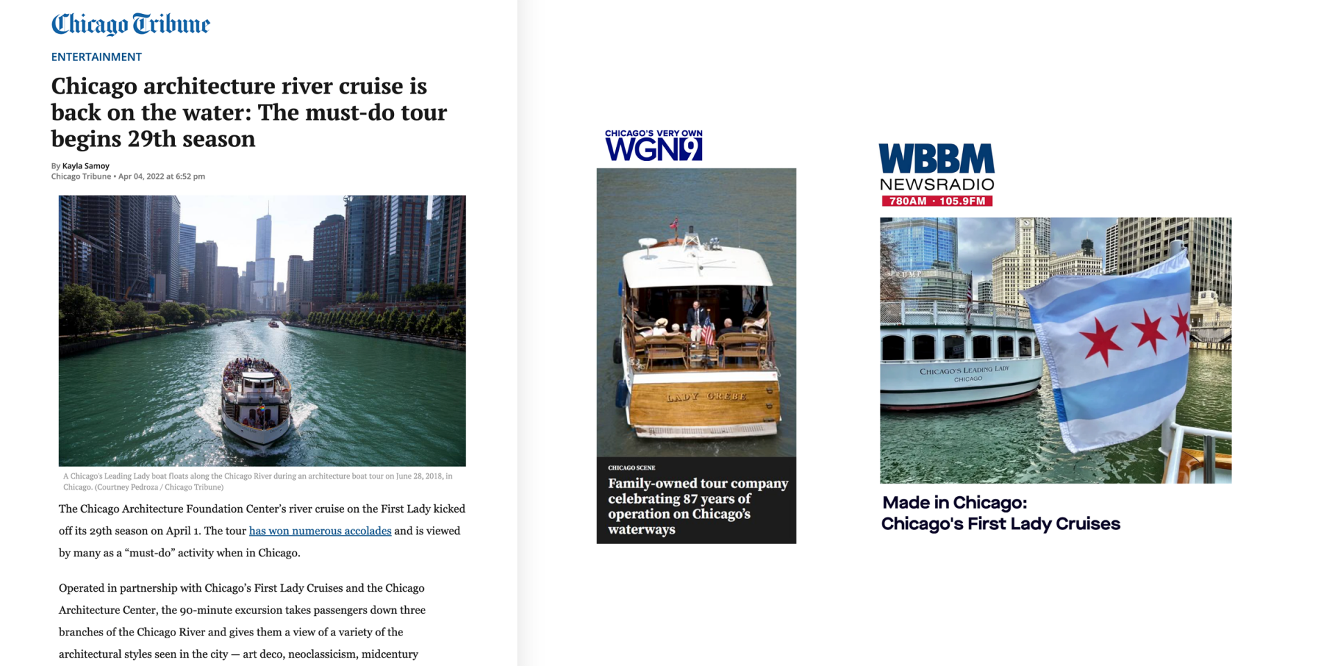 Sampling Of Chicago Media Placements